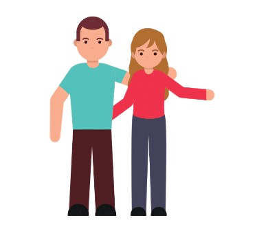 保護者（夫婦）のイラスト